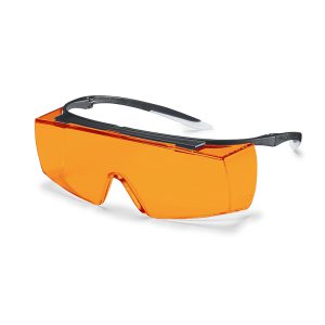 عینک ایمنی روی عینکی لنز نارنجی uvex مدل super f OTG