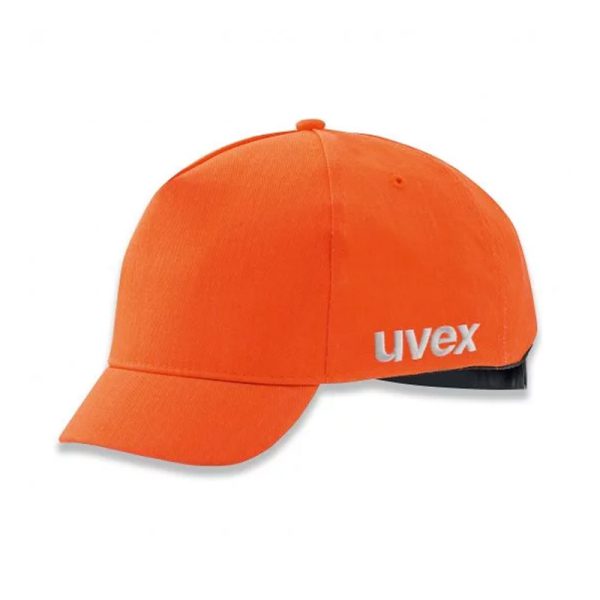 کلاه بامپ کپ نقاب کوتاه نارنجی uvex مدل u-cap sport hi-viz